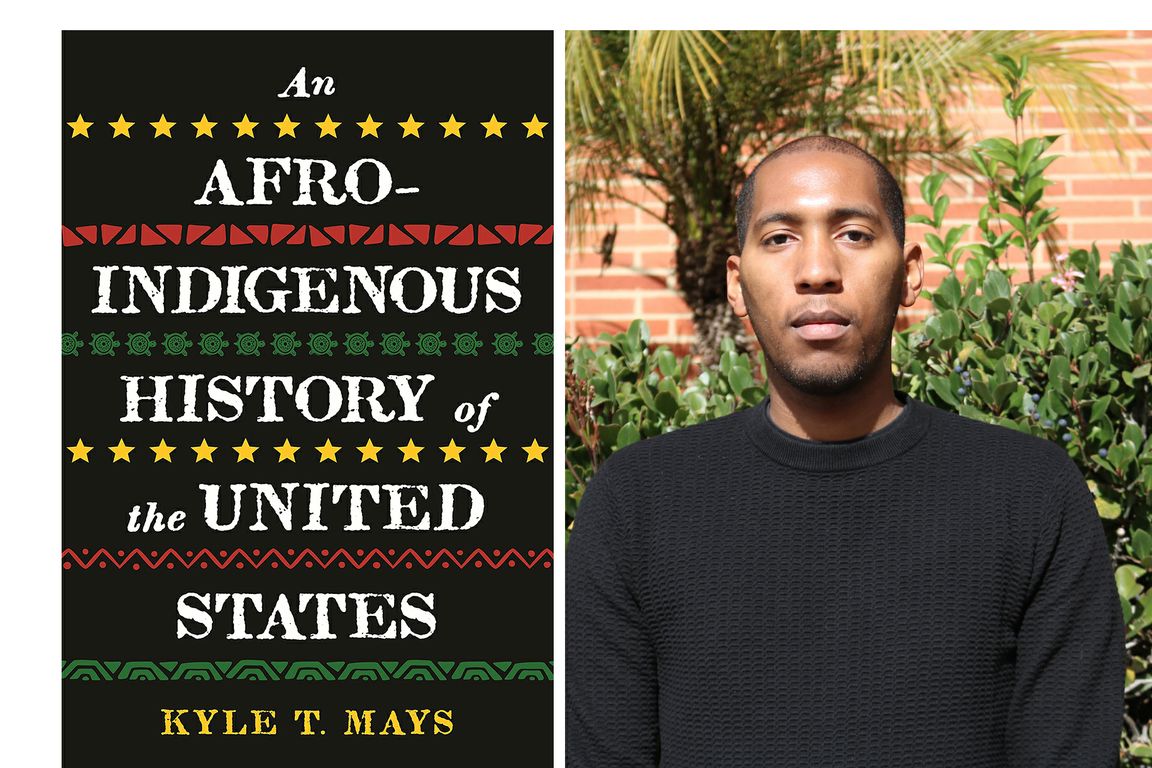 “An Afro-Indigenous History of the United States” book cover and Kyle Mays