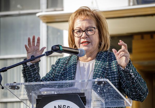 María Elena Durazo at Lawson dedication