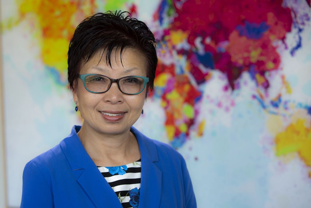 Portrait of Cindy Fan wearing glasses