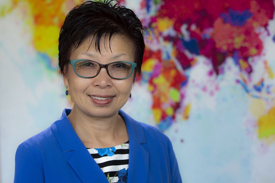 Portrait of Cindy Fan wearing glasses