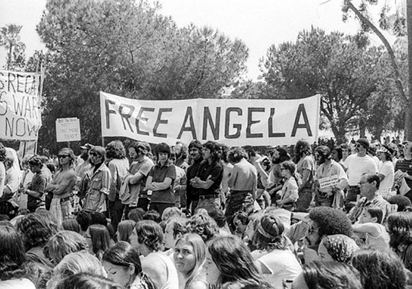 Free Angela Davis protest
