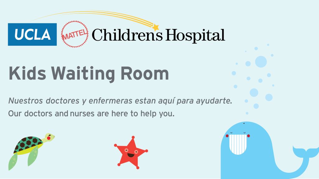 UCLA Health kids waiting room sign