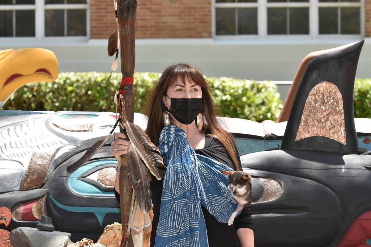 Shannon Speed and Lummi totem
