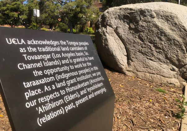 UCLA Tongva land acknowledgement