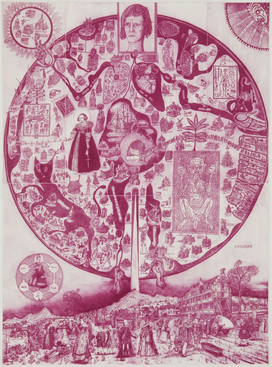 Map of Nowhere etching
