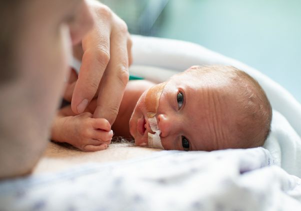 Low-birthweight baby in hospital