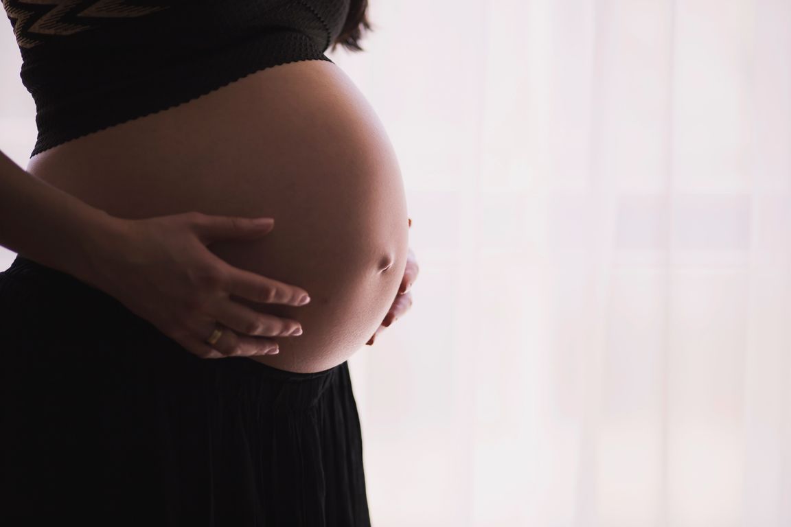 Pregnant woman profile