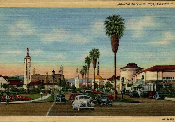 Vintage Westwood Village postcard