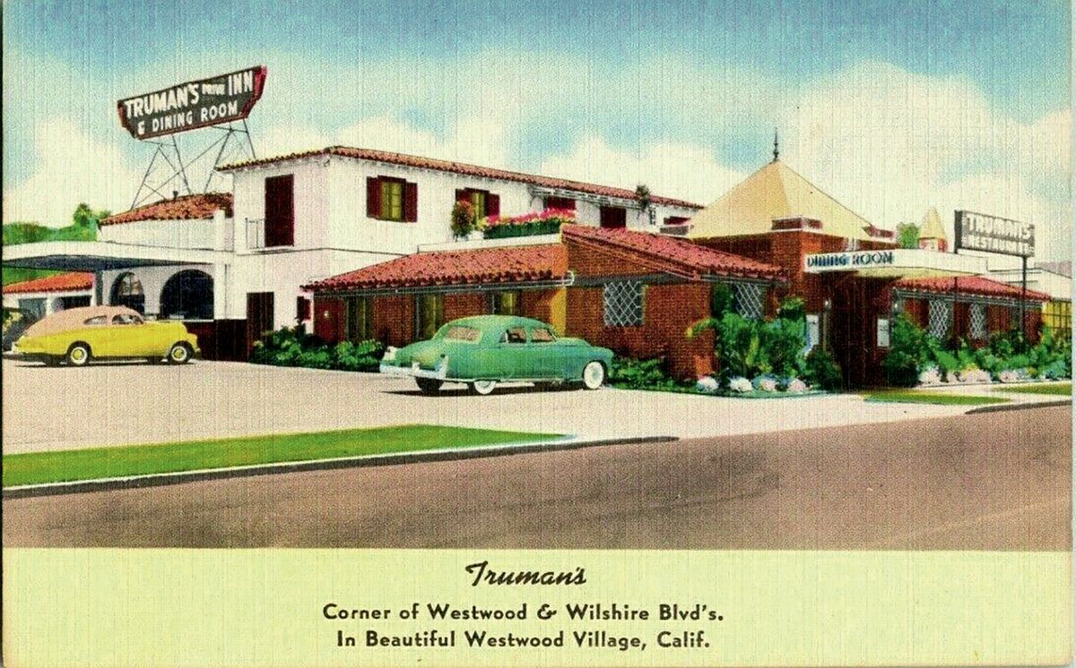 Vintage Westwood Village Truman's postcard