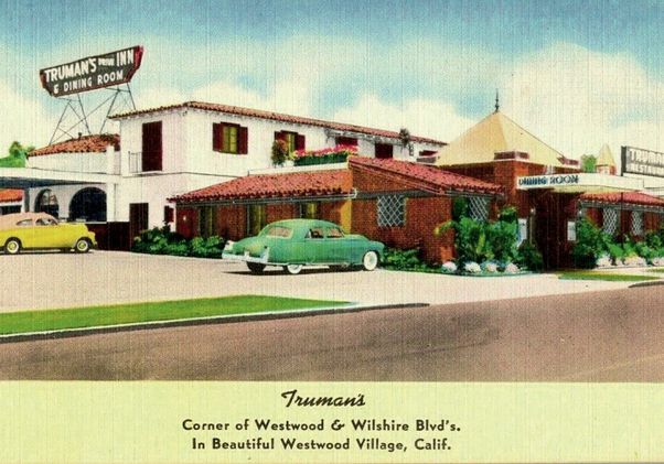 Vintage Westwood Village Truman's postcard