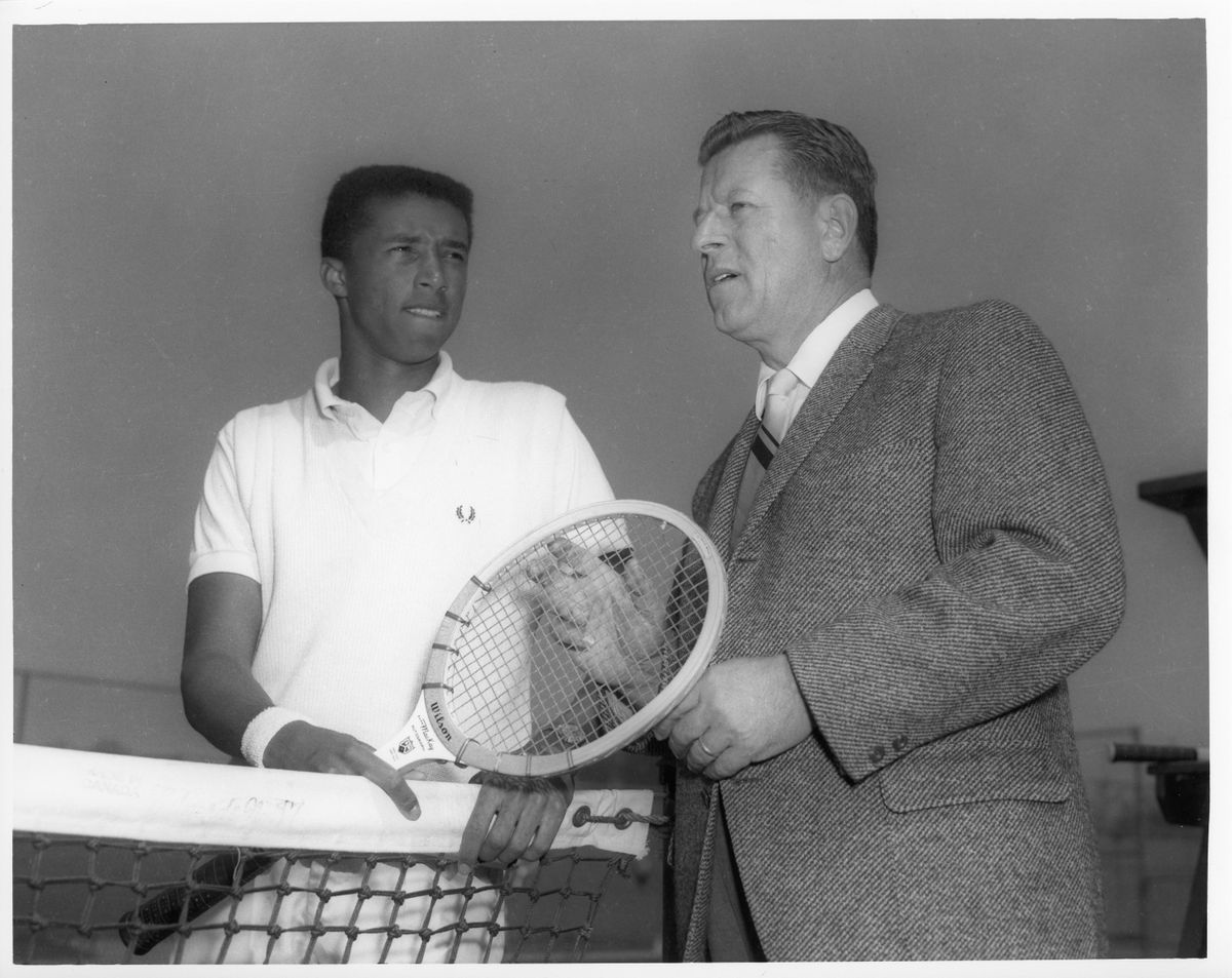 Arthur Ashe and J.D. Morgan