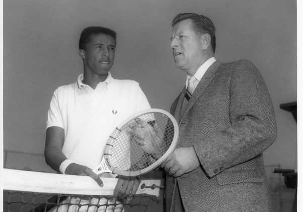 Arthur Ashe and J.D. Morgan