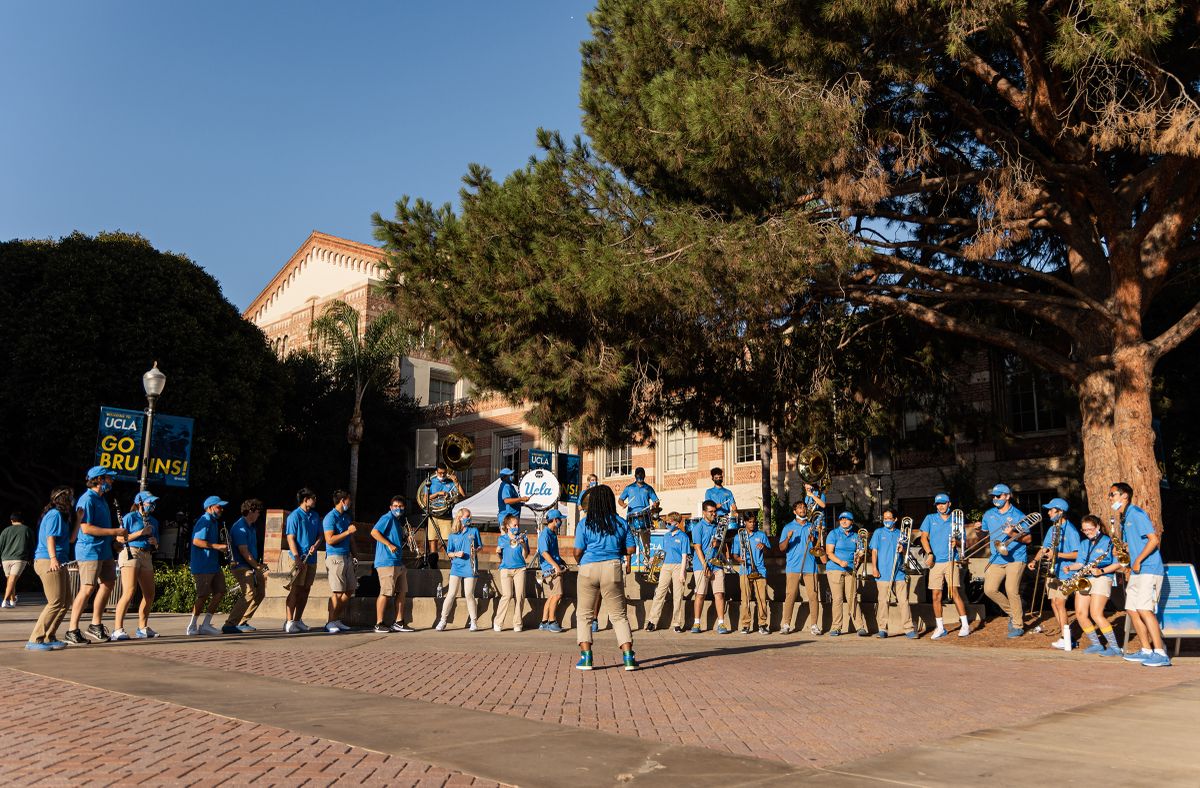 Marching band and Westwood Wander