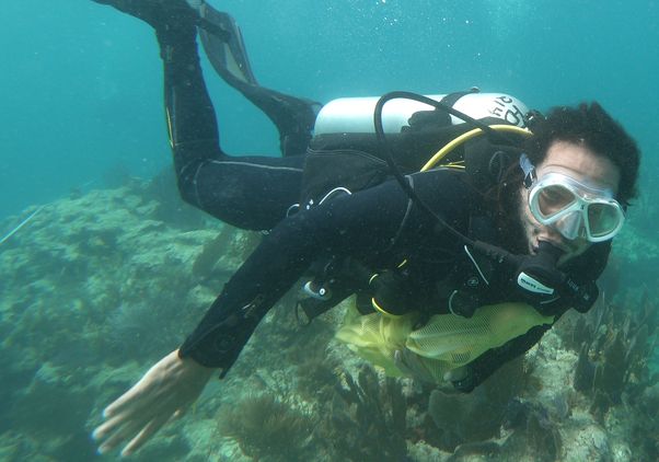 Justin Dunnavant scuba diving