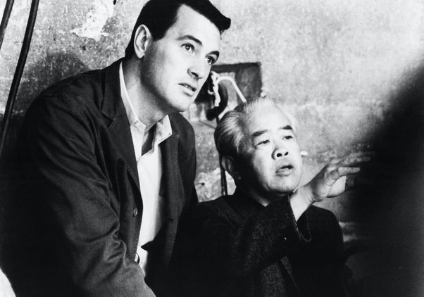 Rock Hudson and James Wong Howe