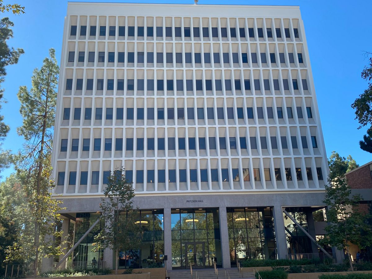 Front of Pritzker Hall