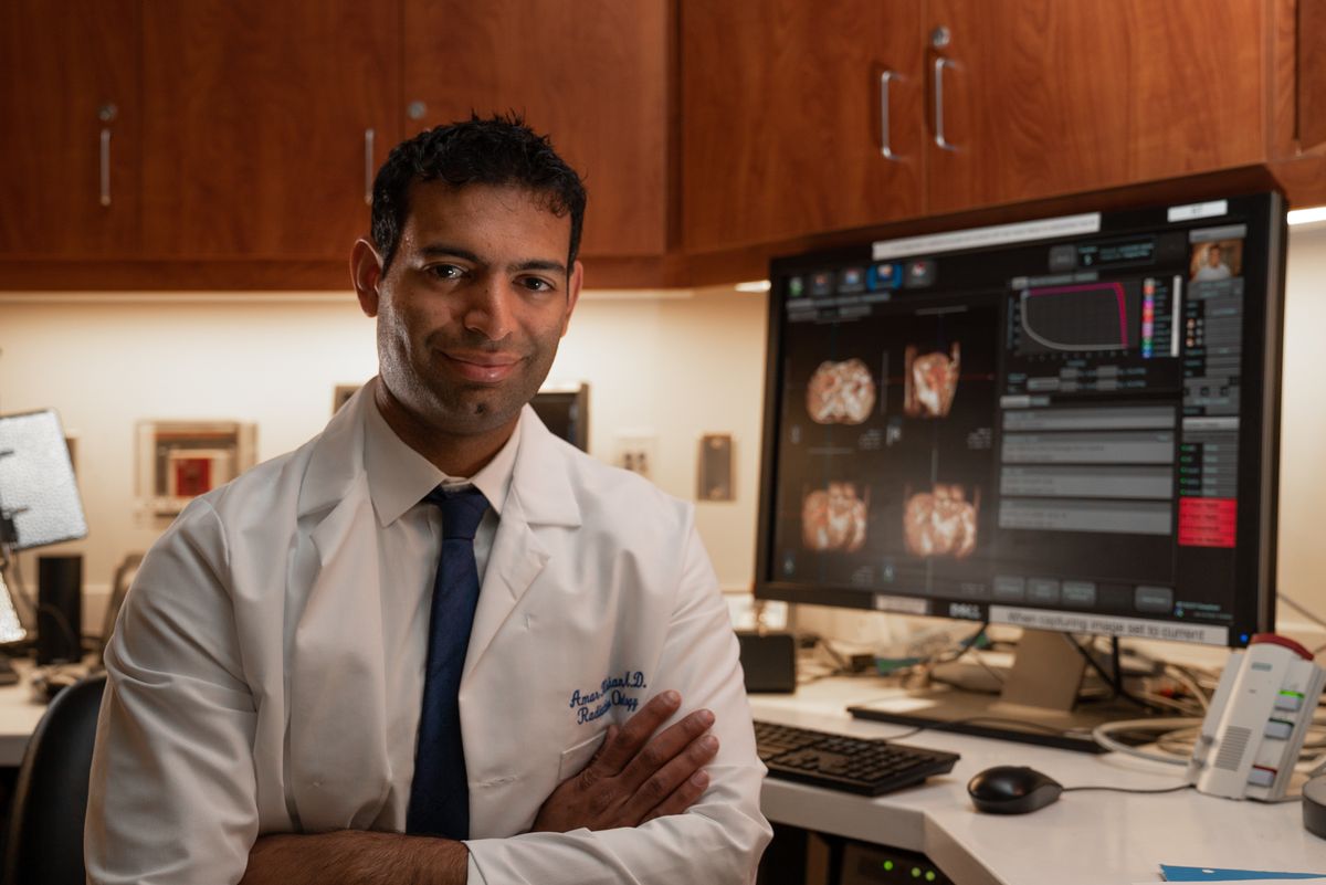 Dr. Amar Kishan in his office