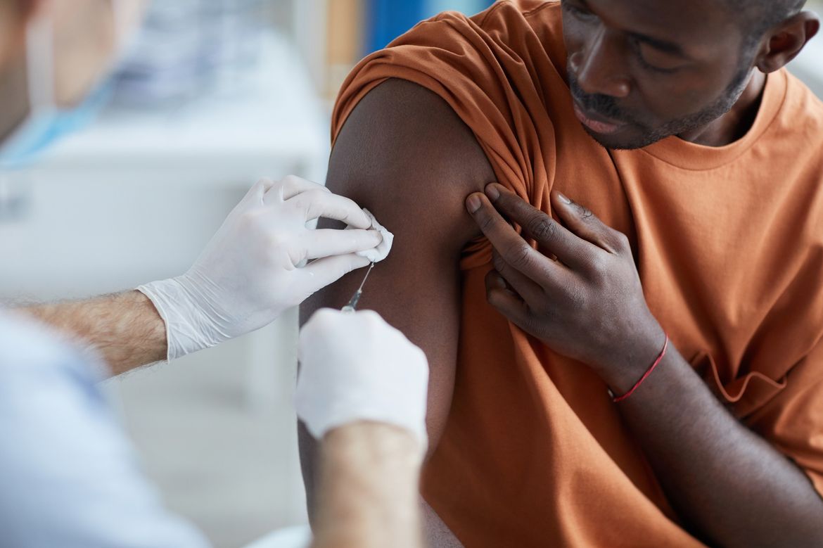 Receiving COVID vaccine