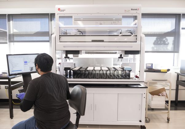 Computer work in the SwabSeq lab
