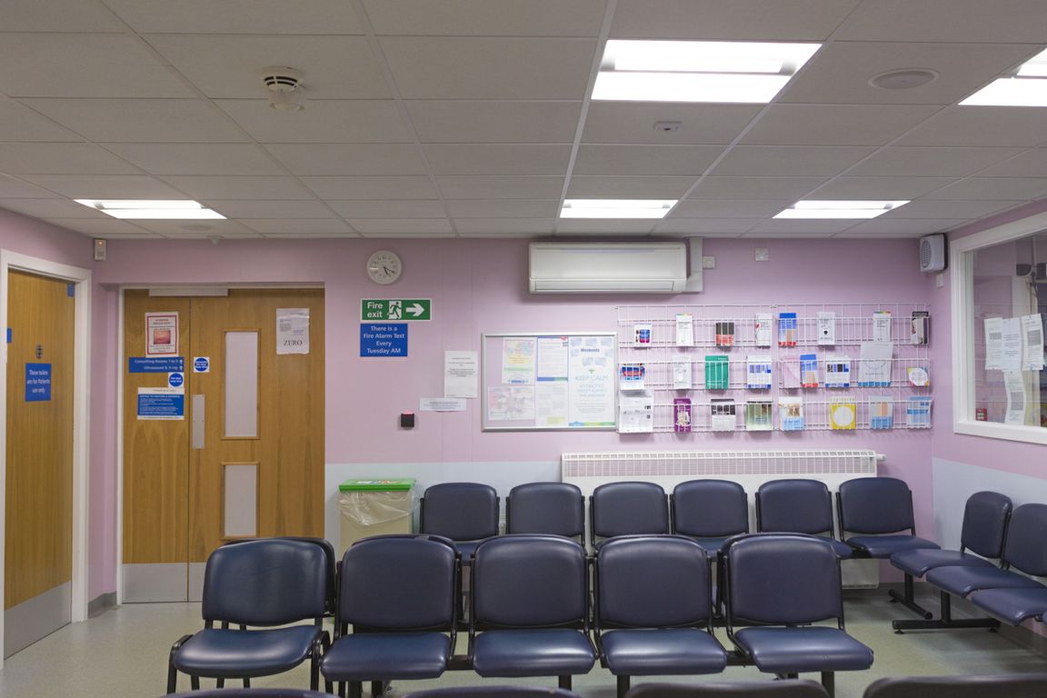 Empty waiting room at medical office