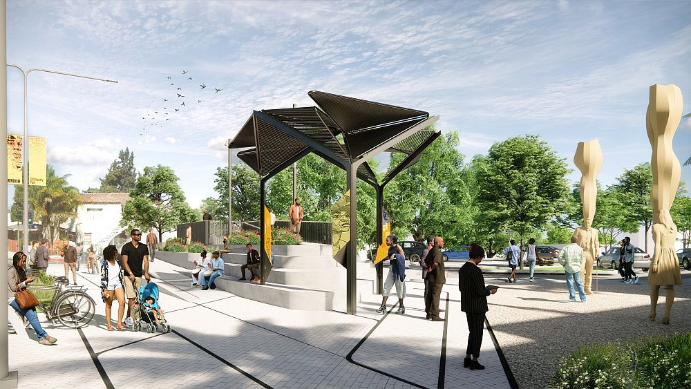 Welcome Park at 50th Street with work by Alison Saar