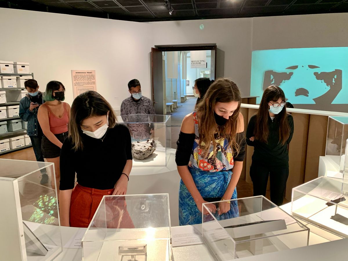 Fowler student members touring “The Map and the Territory”