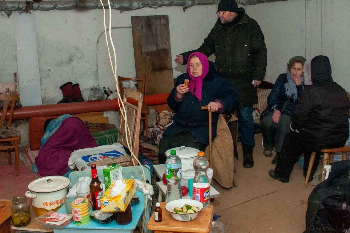 Bomb shelter in Kharkiv