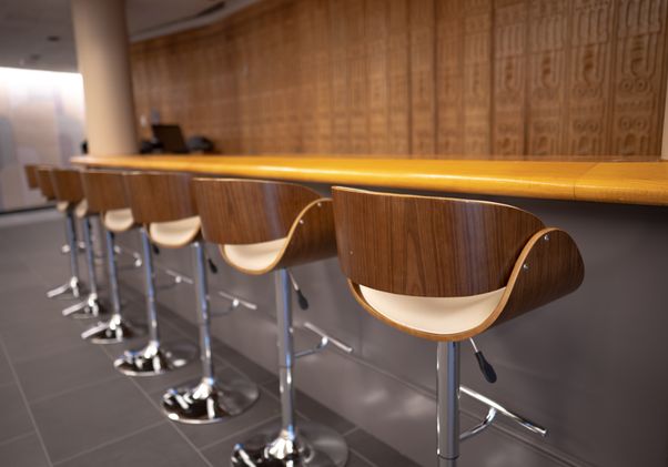 Ackerman panels in the Faculty Club's Cypress Lounge