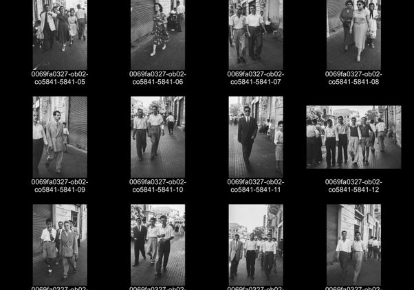 Candid black and white street portraits of people walking