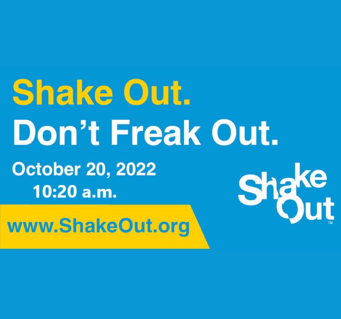 Oct 20 Practice earthquake preparedness with selfled ‘ShakeOut
