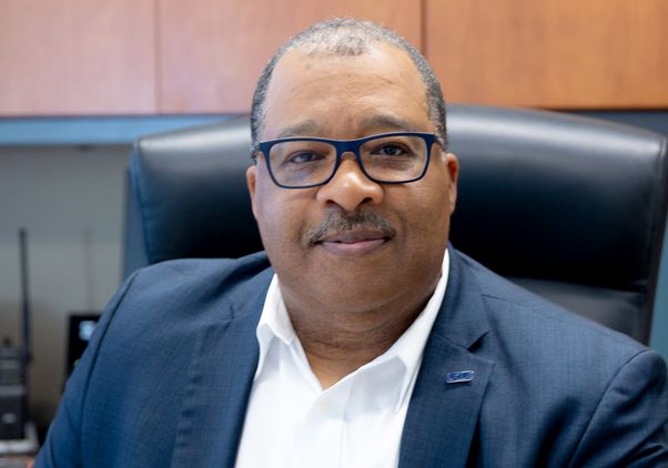 John Thomas in his office