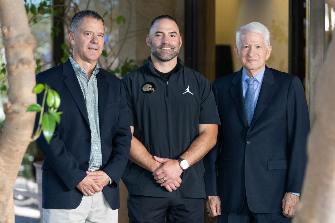 Chancellor Block, Tony DeFrancesco and Bryce McDonald at Nov. 9 campus luncheon honoring veterans