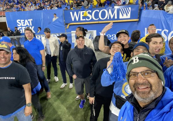 UCLA veterans at the Rose Bowl following tailgate event