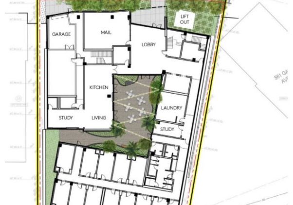 Gayley Towers conceptual site plan
