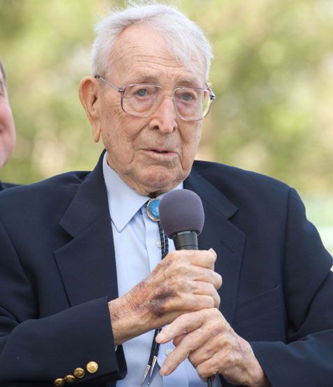 John Wooden at the Los Angeles Memorial Coliseum