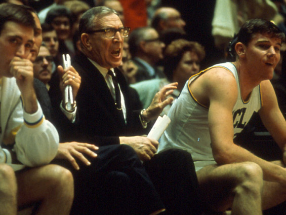 Wooden coaching from the sidelines