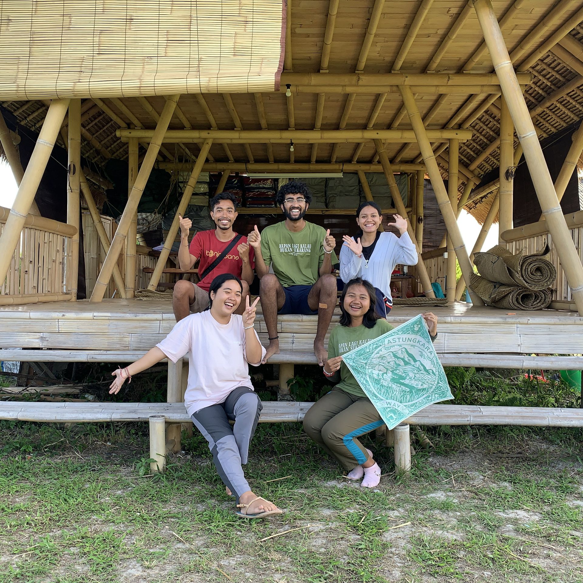 Karjagi (center) and a happy crew
