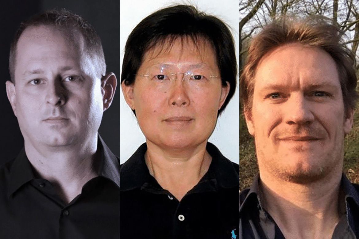 Portraits of Jeff Burke, Lixia Zhang and Dirk Kutscher