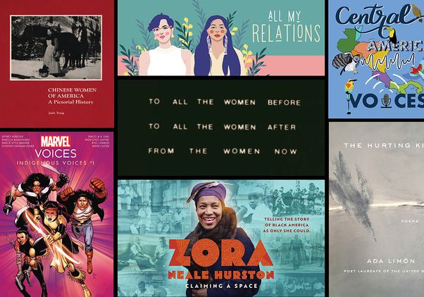 Read Watch Listen collage for Women’s History Month 