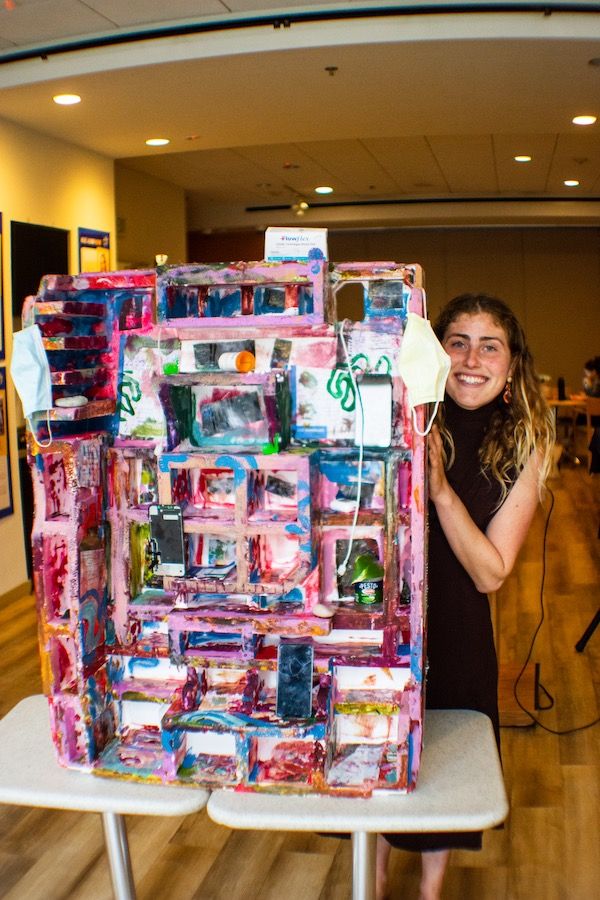 Leah Likin with Tower