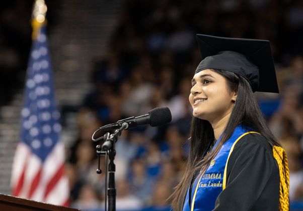 2023 student speaker Faaizah Arshad 