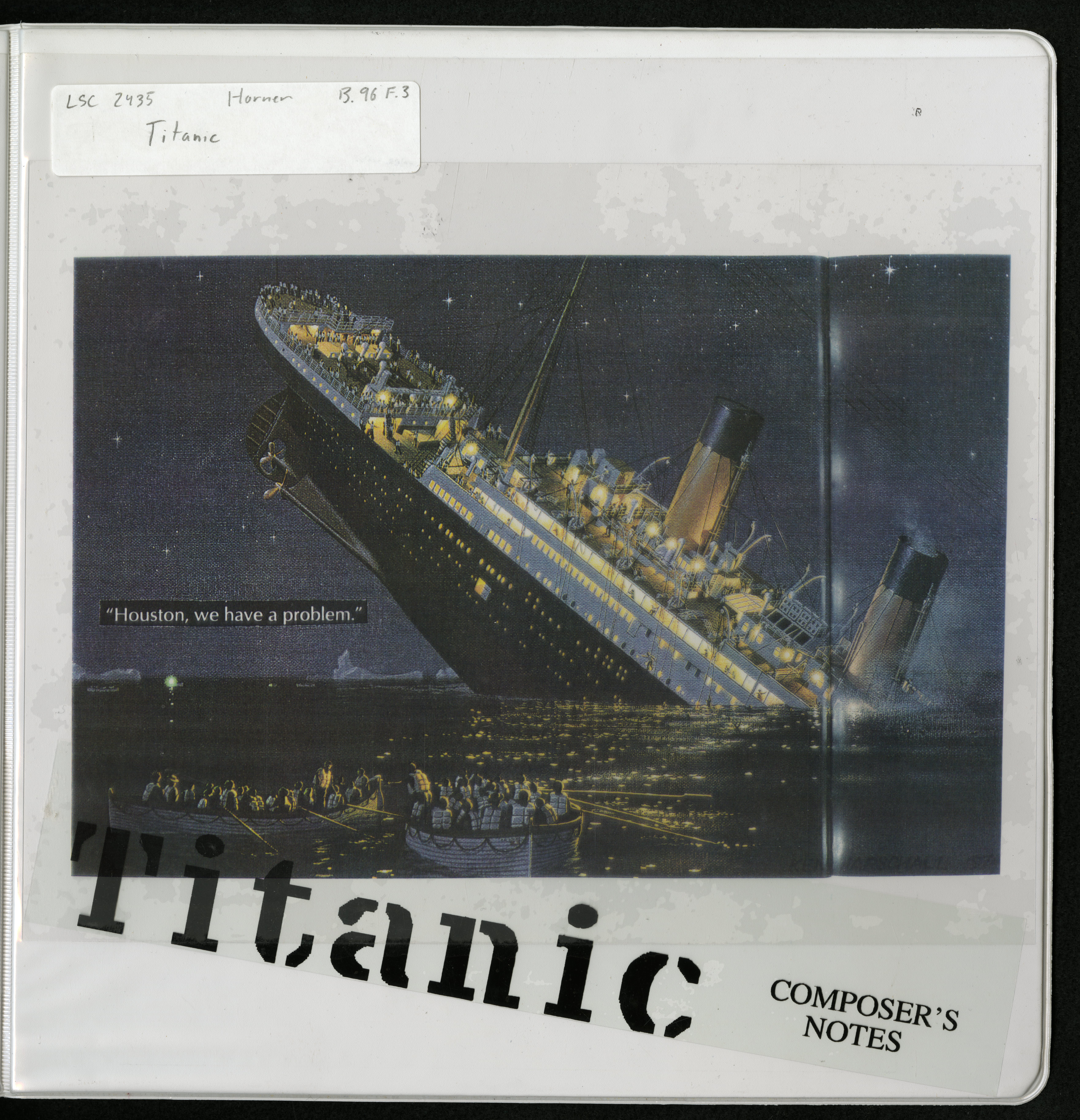 Titanic composer notes binder