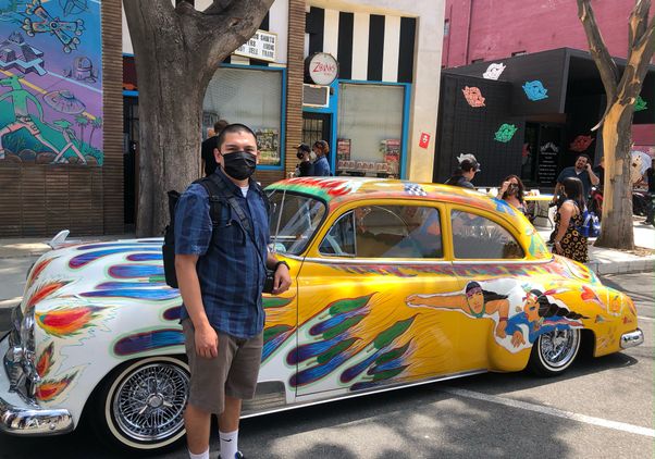 Kevin Cruz Amaya with car