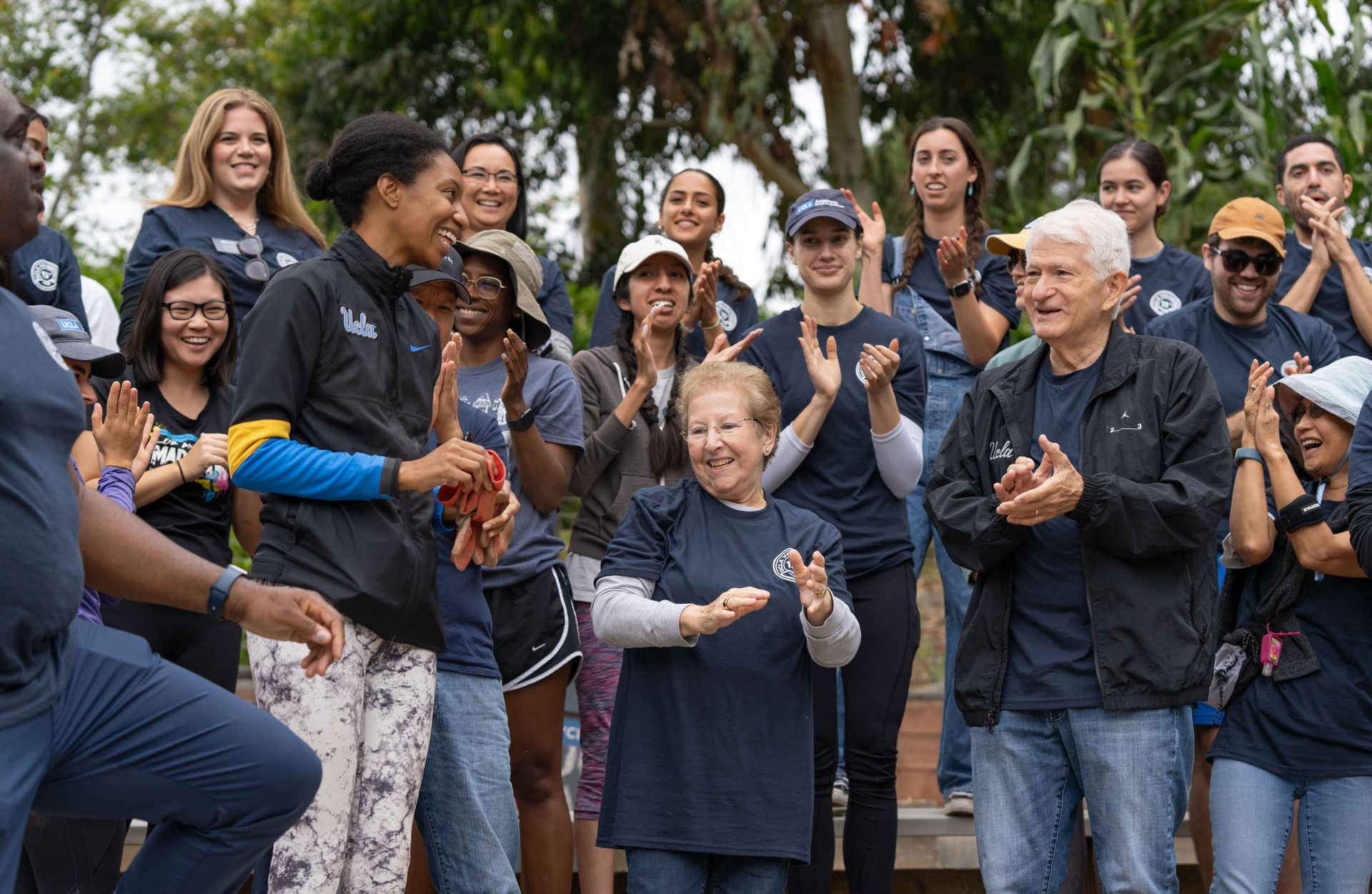 Chancellor Gene Block and Carol Block on Volunteer Day 2023