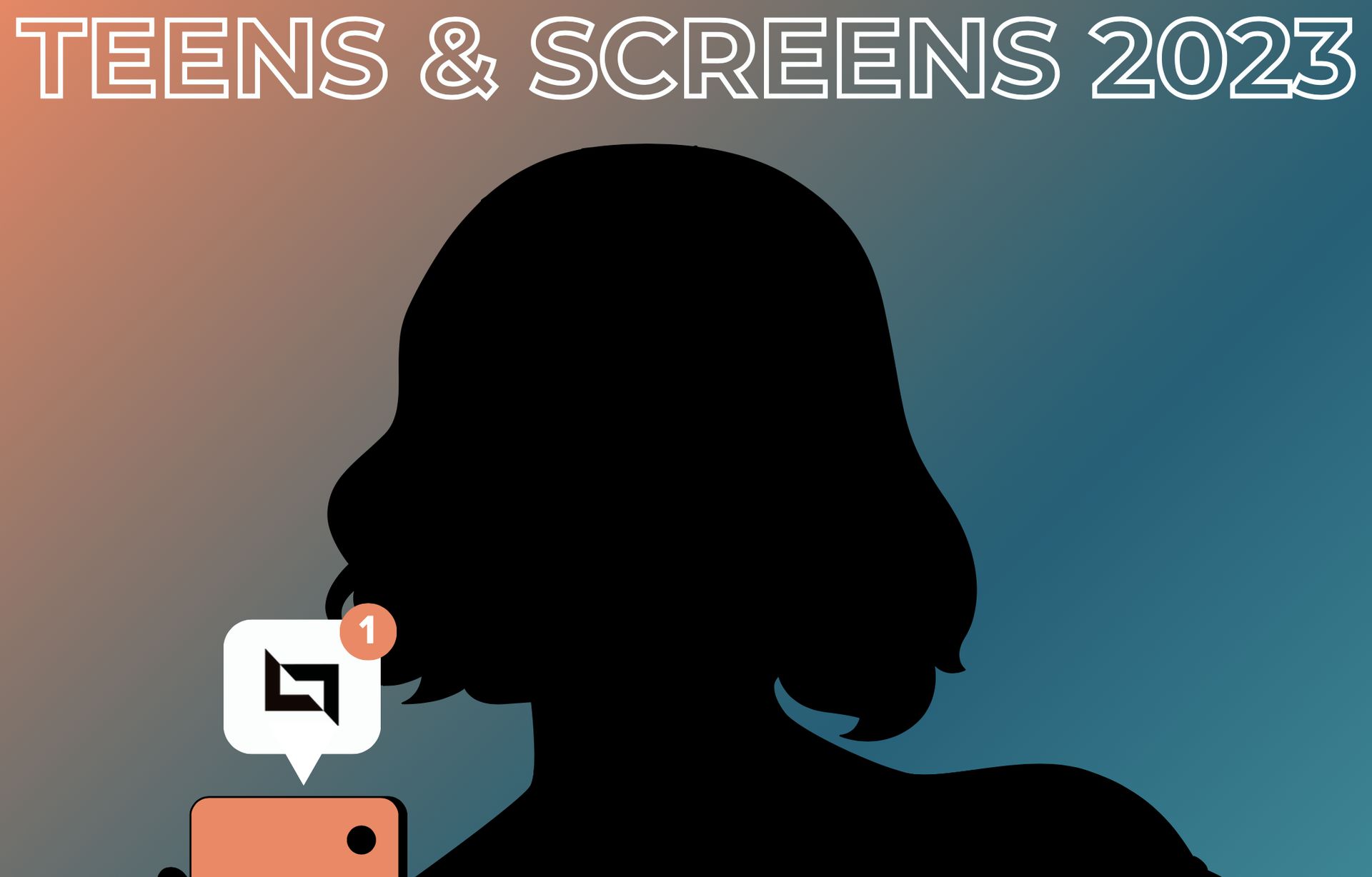 Silhouette of person holding up a phone