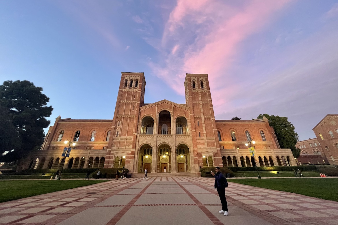 Wide shot of Royce Hall