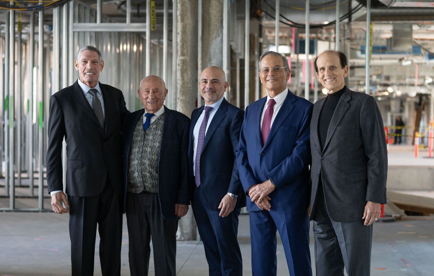 Left to right: Dr. Gary Michelson, Meyer Luskin, Dr. Eric Esrailian, Dr. Arie Belldegrun and Michael Milken