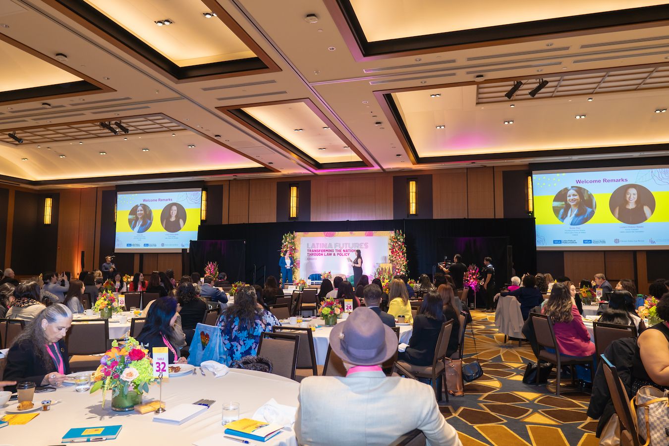 Sonja Diaz and Lucero Chávez Basilio deliver opening remarks at the symposium