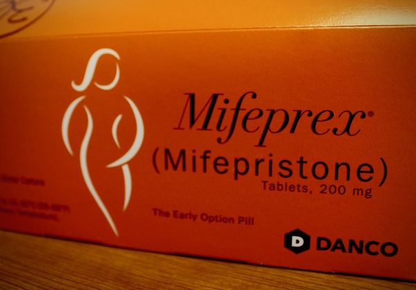 Orange mifepristone box
