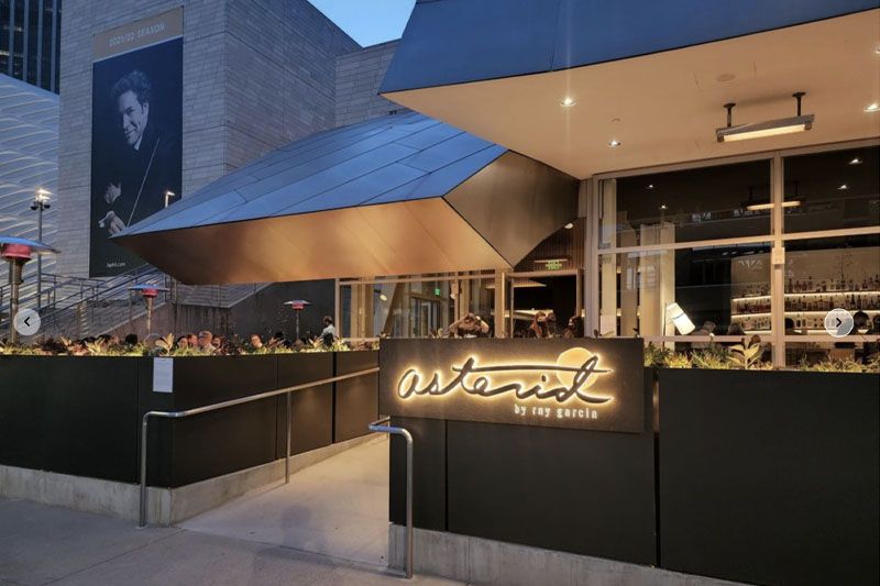 Asterid Restaurant at dusk